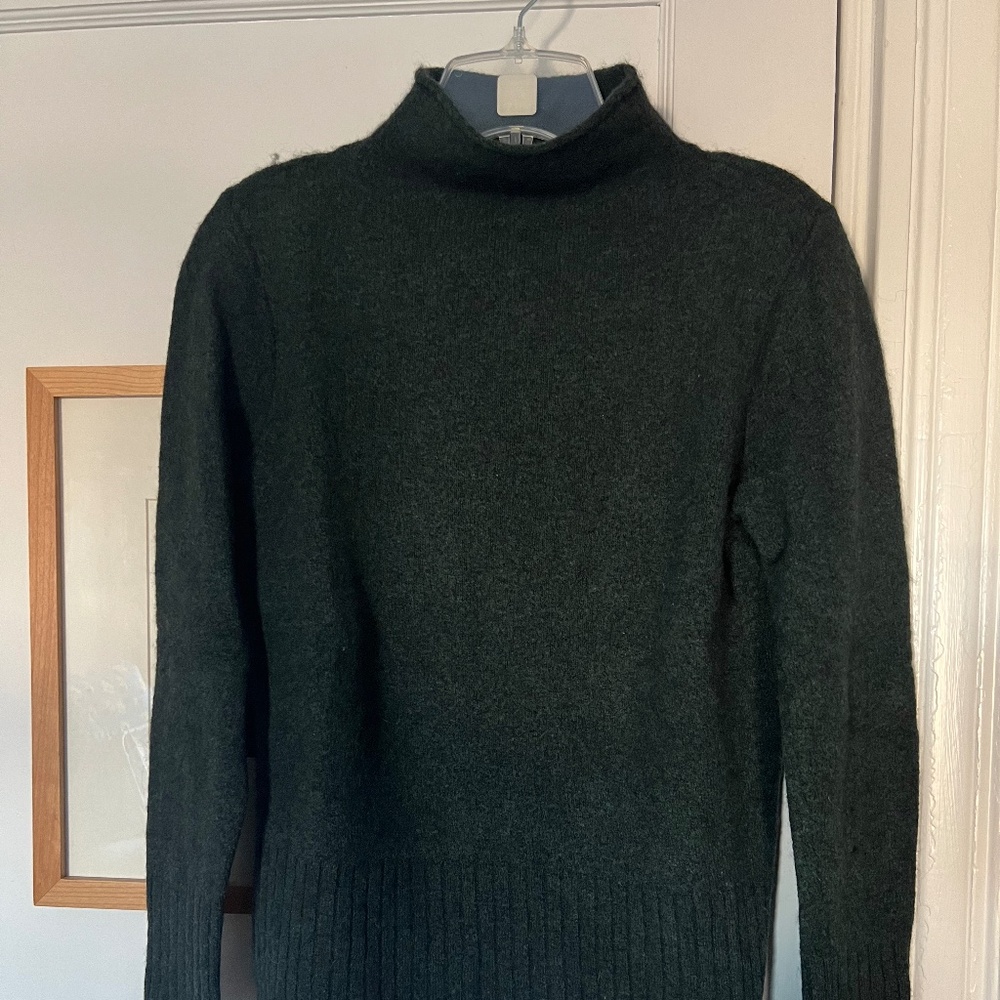 Madewell Women's Merino Wool Mockneck Sweater - Green - Size S